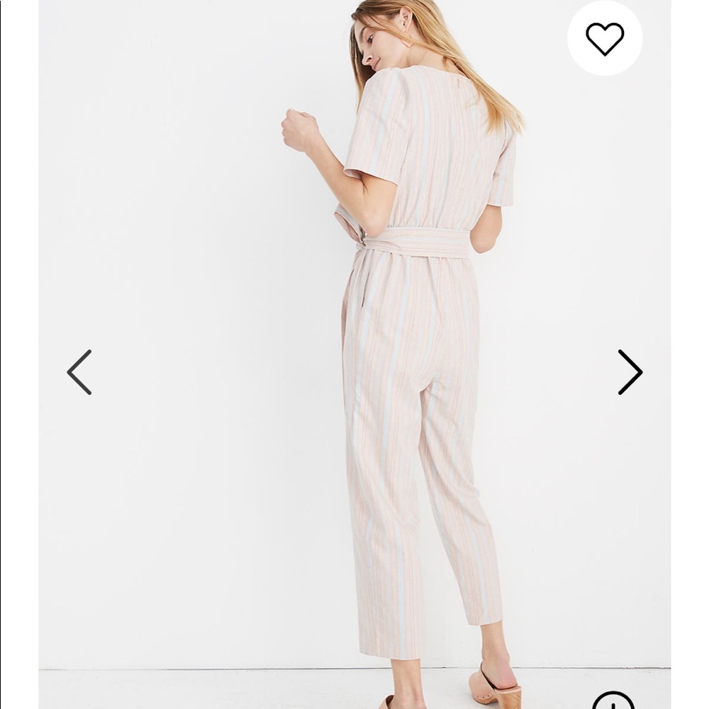 NEW! Madewell Puff-Sleeve Tapered Jumpsuit - Picture 3 of 5